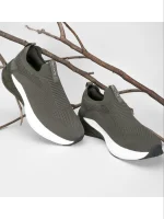 Redtape ETPU Men’s Walking Slip-On Shoes for Extra Comfort | Olive-Edition